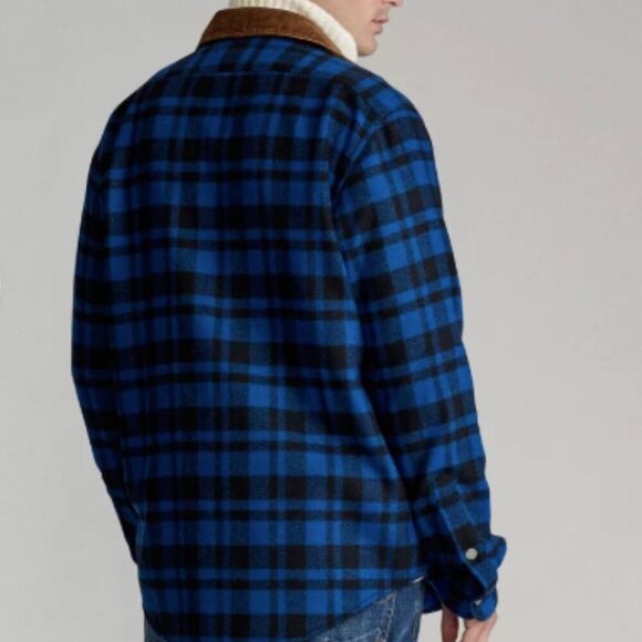 NWT POLO RALPH LAUREN Men's Wool Blend Corduroy-Collar Workshirt Size Medium - Picture 8 of 8